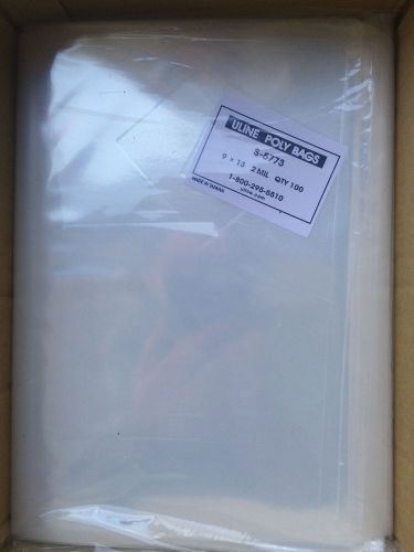 ULINE 9 x 13 2 Mil Industrial Poly Bags Brand NEW 100 Pack S-5773