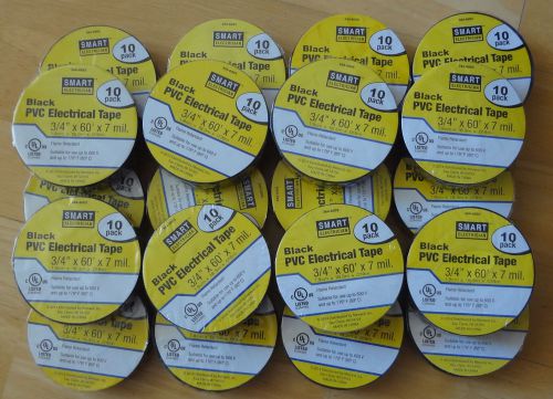 Smart Electrician Electrical Tape (20 Rolls)   3/4&#039;&#039; X 60&#039; X 7 mil