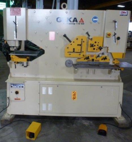 Geka hydraulic ironworker 120 ton 110/sd dual operation(29076) for sale