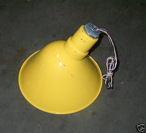 Angle reflector 11&#034; industrial lighting fixture yellow for sale