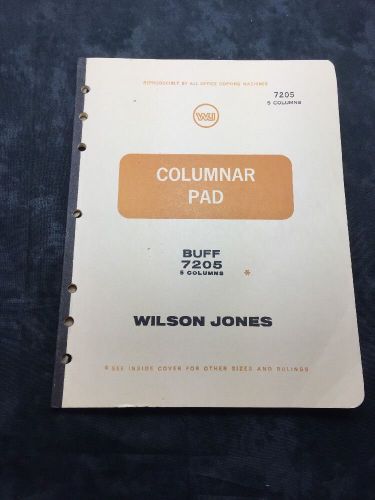 Vintage Columnar Pad 5 Columns Wilson Jones Buff 7205 Unused