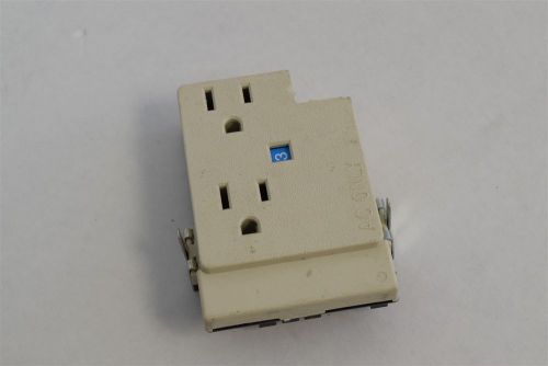 Haworth PRD-3B Cubicle Power Distribution Outlet Receptacle White - NO PUNCHOUT