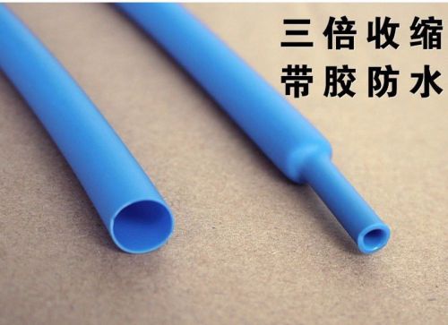 Waterproof heat shrink tubing sleeve ?4.8mm adhesive lined 3:1 blue x 5 meters for sale