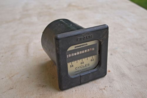 Frahm Frequency Meter, Vibrating Reed, 57.5-62.5 Hertz or Cycles/Sec.