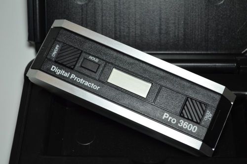 Pro 3600 digital level, angle measurement tool digital protractor w/case, manual for sale