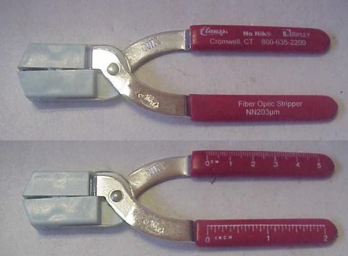 Clauss no-nik 203um stripper - red color handle fiberoptic wire stripper - exc for sale