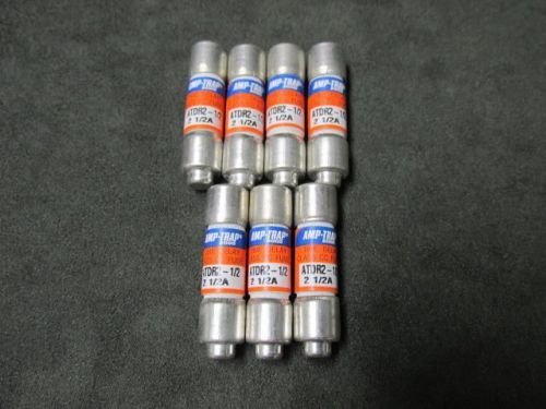 NEW NOS Lot of (7) Ferraz-Shawmut ATDR2-1/2 Amp-Trap Fuses 2.5A 600V