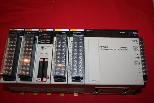 Omron C200H PLC Expansion Unit w/ PS221, (2) ID212, ID215, and (2) OD211 cards