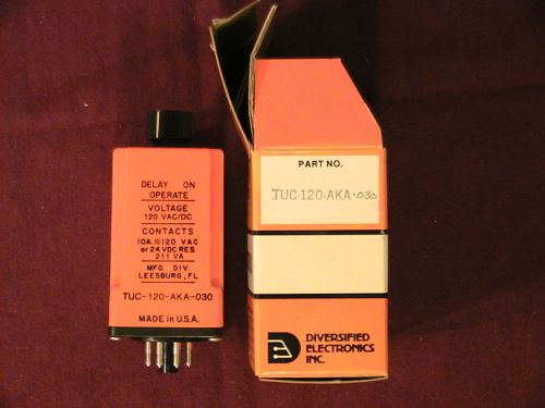 DIVERSIFIED ELECTRONICS TIME DELAY RELAY TUC-120-AKA-005