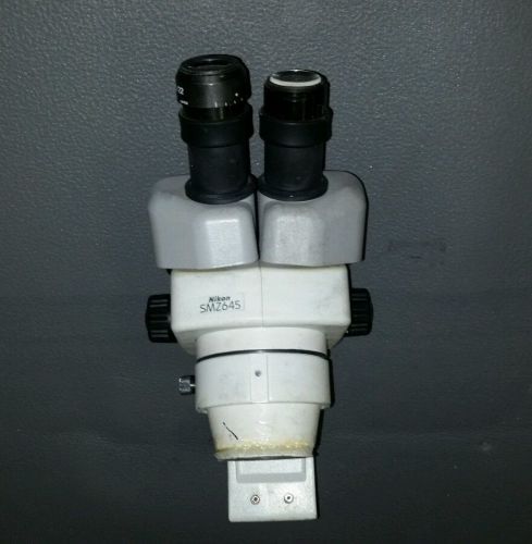Nikon SMZ645 Stereoscopic Zoom Microscope C-W10xA/22 with adjustable stand