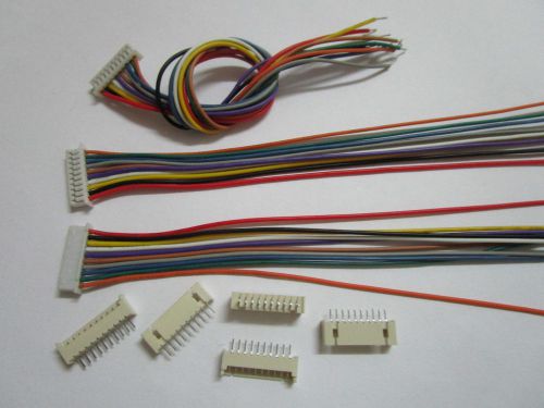 300 set 1.25mm 10pin male+female polarized connector with 28awg 150mm leads for sale