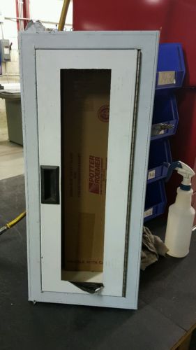 brand new stainless steel Potter Roemer fire extinguisher case. with glass.