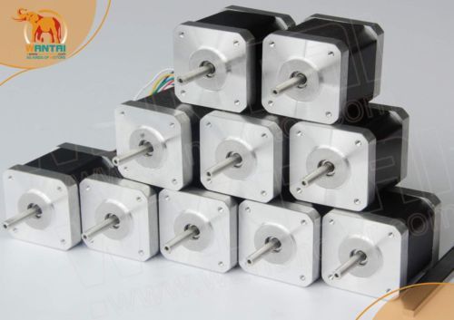 EU Free!10PCS Wantai Nema17 Stepper Motor  4800g.cm single flat shaft with pins