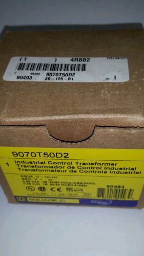 ONE NEW SQUARE D Industrial Control Transformer 9070T50D2 4R882 240/480V TO 24V