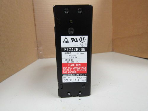 SHINDENGEN ELECTRIC POWER SUPPLY FY242R5GN 24VDC 2.5A 2.5 AMP A