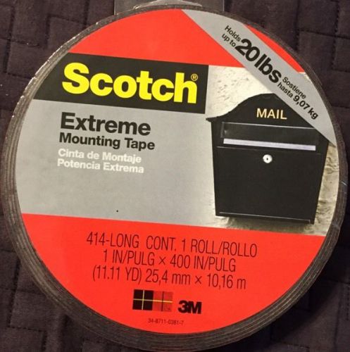 Scotch(R) Extreme Mounting Tape 414-Long Holds up to 20lbs