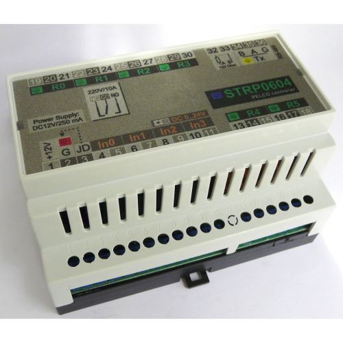 STRP0604DIN PELCO RS-485 controller 6 Outputs 4 Inputs 12V Relays DVR Rail box