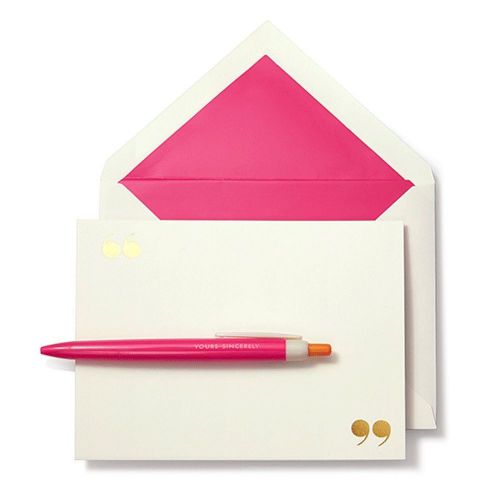 Kate Spade &#034;Yours Sincerely&#034; Pen &amp; Notecard Set