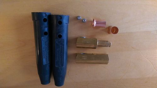 Tweco 1mpc 1mpb cable connectors for #1 - #4 cable male female set for sale