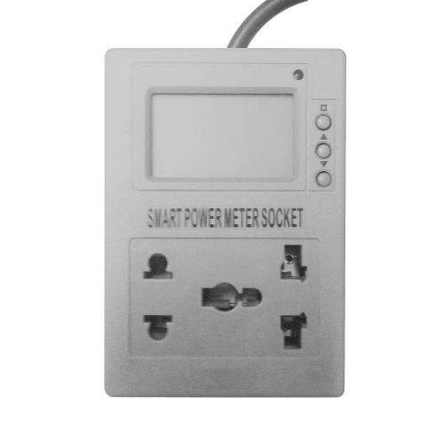 Socket digital energy monitoring power meter watt hour white for sale