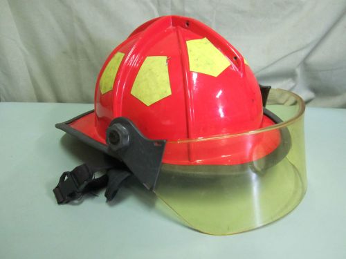 Bullard firedome ust series fire helmet adjustable size 6-1/2 to 8 with visor for sale