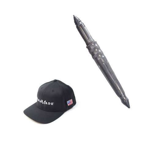 Benchmade 1100-13  Damasteel Blue Ink Pen With FREE BM Black Flexfit Hat L/