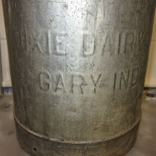 VINTAGE Metal DIXIE DAIRY Gary, Indiana Raw Milk Container