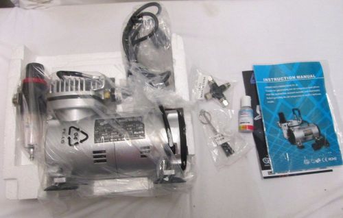 New! pastry airbrush kit, compressor model tc-20 w/ hoses, brushes, cake paint for sale