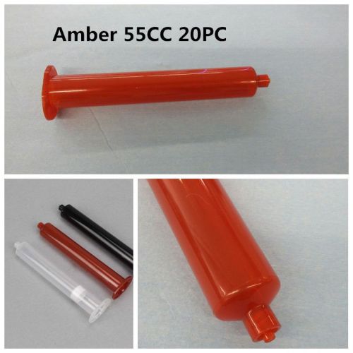 20x 55 cc syringe amber smd pcb solder paste adhesive glue liquid dispenser wwu for sale