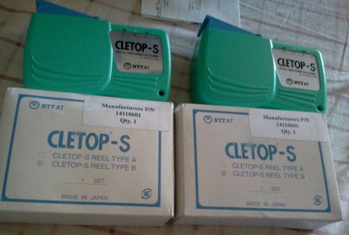 Nwt cletop-s reel type b manufacturers p/n 14110601 set of two fiber cleaner for sale