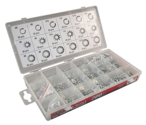 720pcs lock spring washers elastic gasket external/internal gear assortment tool for sale