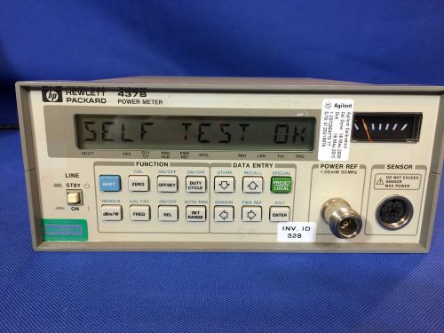 Hp / agilent / keysight 437b power meter, opt 002,  without sensor, tested. for sale