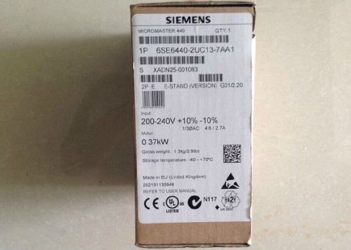 New in sealed box Siemens Inverter  6SE6440-2UC13-7AA1 6SE64402UC137AA1