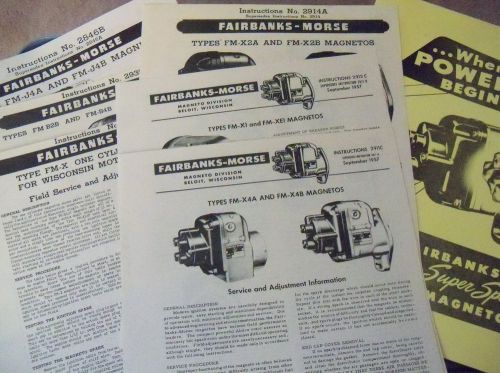 Fairbanks Morse Magnetos instructions FM J4A B B2B B4B X X2Z X2B X1 XE1 X4A X4B