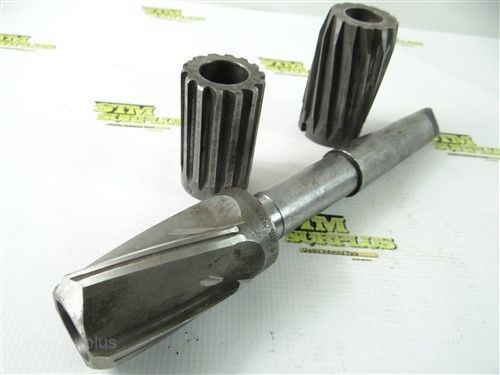 LOT OF 3 HSS SHELL REAMERS 1-3/4&#034; TO 2&#034; W/ 4MT ARBOR CLEVELAND TOOL