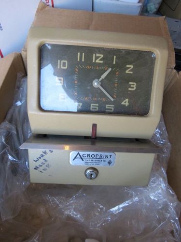 Acropirnt time stamp clock metal no key for sale