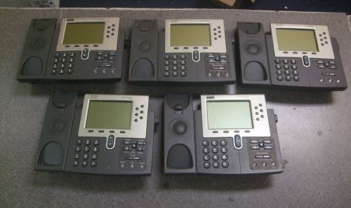 Lot (5) Cisco CP-7960G 7960 IP VoIP Phone Base Unit Only - No Stand/Handsets#RT