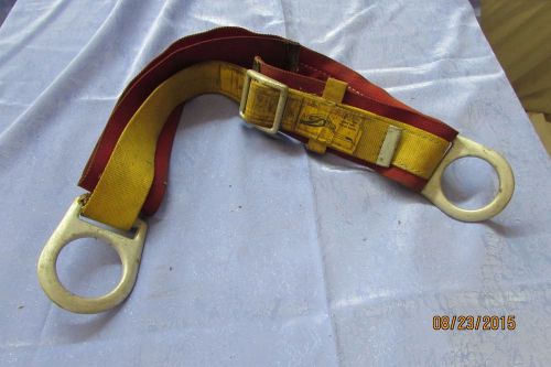 Vintage gemtor brand safety belt logger tree trimming w/ 2 d-rings for sale