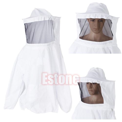 Protective beekeeping veil long sleeves suit hat beekeeper smock zip jacket coat for sale