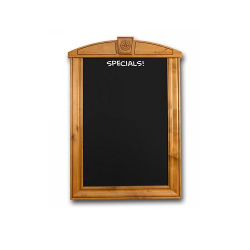 Chalkboard with Compass Rose Specials Hand Carved Solid Alder Wood Nutmeg Finish