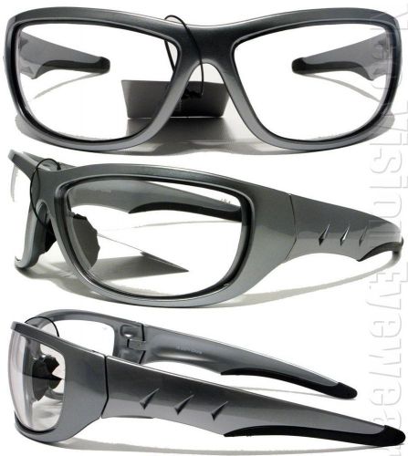 Cordova Aggressor Clear Lenses Safety Glasses Gunmetal Gray Motorcycle Z87.1