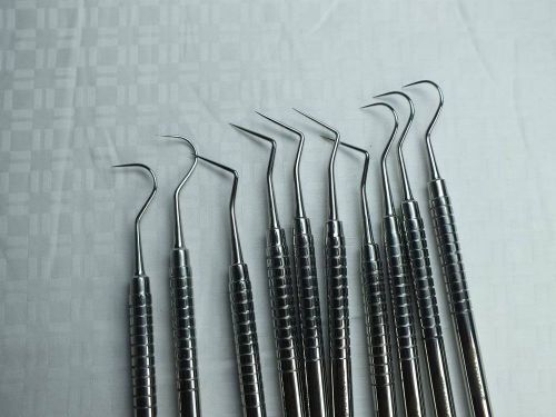 New Dental Explorer Probes Examination Set of 10 kit ADDLER German Stainless