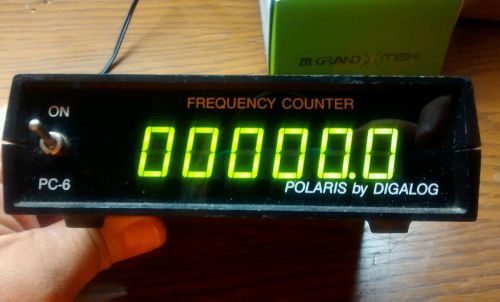 Made in USA Digalog polaris c-6 digital frequency counter with power supply
