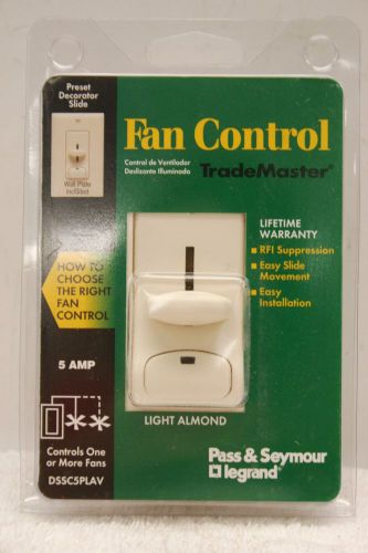 PASS &amp; SEYMOUR DSS5PLAV Fan Control Trademaster Preset Decorator Slide  **NEW**