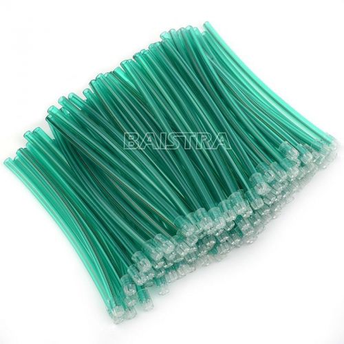 100PCS Dental Disposable Saliva Ejector Low Volume Suction Green Color impinge-m