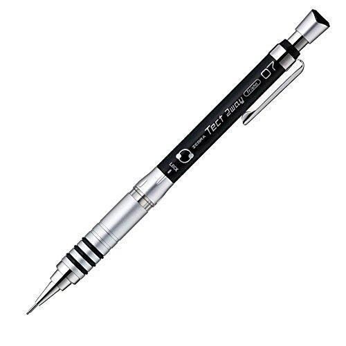Zebra Mechanical Pencil, Tect 2 Way, 0.7mm, Black Body (MAB41-BK)