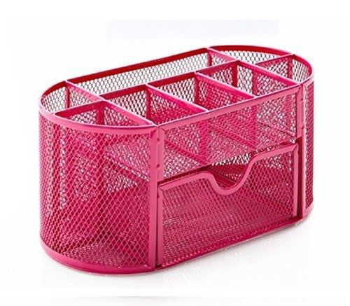 Desk organizer office supply caddy office school home table files folder pink for sale