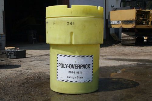 Poly-overpack dot-e 9618 salvage drum, enpac corp, corrosive material handling for sale