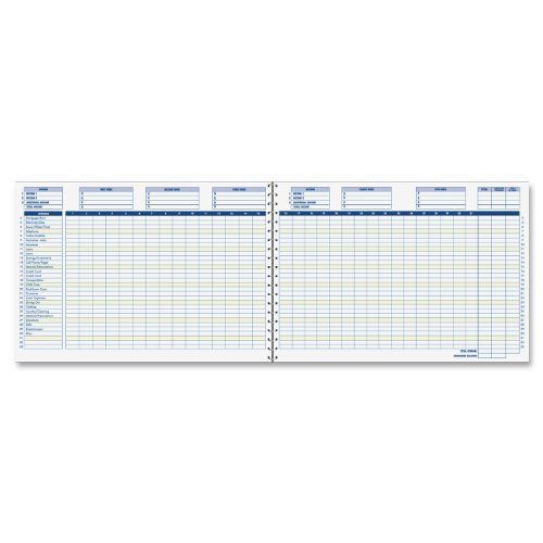 Adams Home/office Budget Record Book - 30 Sheet[s] - Spiral Bound - 7.50&#034; X