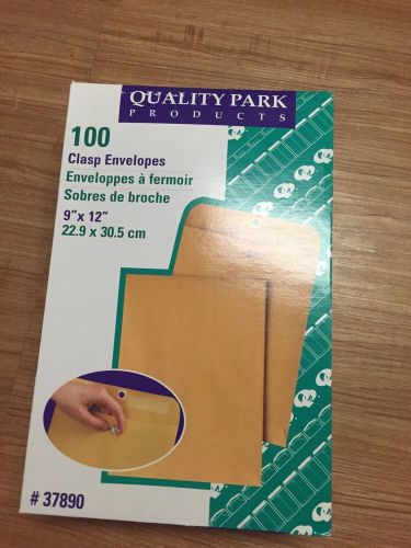9 x 12 Clasp Envelopes - Brown 100 x 2 (200 Qty.) Quality Park Products 28 Pound